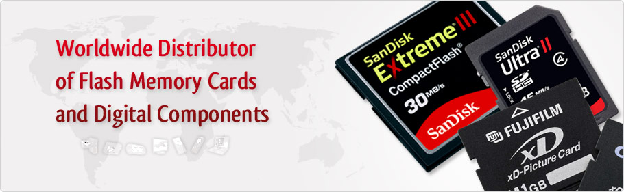 Worldwide Distributor of Flash Memory Cards and Digital Components